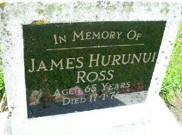 James Ross grave opotiki